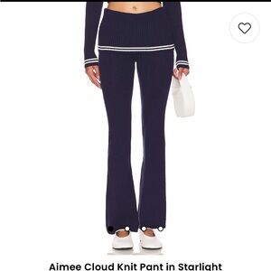 Frankies Bikinis Aimee Cloud Knit Pant in Starlight